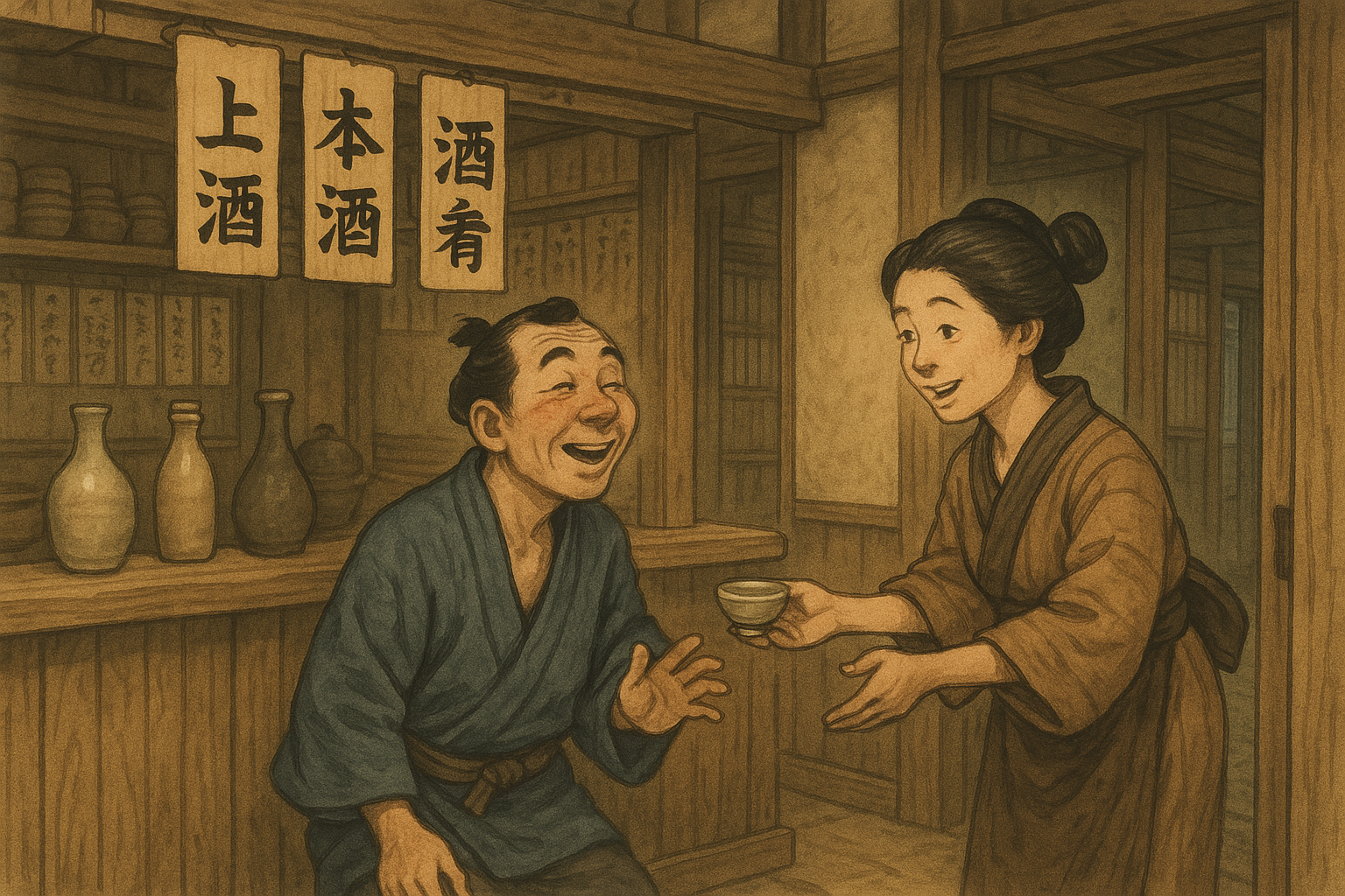 Entering a traditional Japanese izakaya